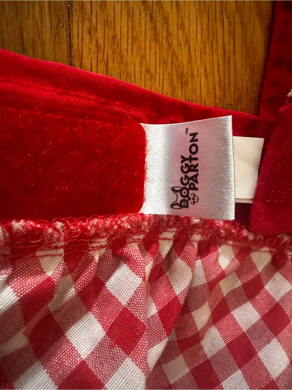Dolly Parton Doggy Parton Red Gingham Overalls Dress for Dogs Size M NWT